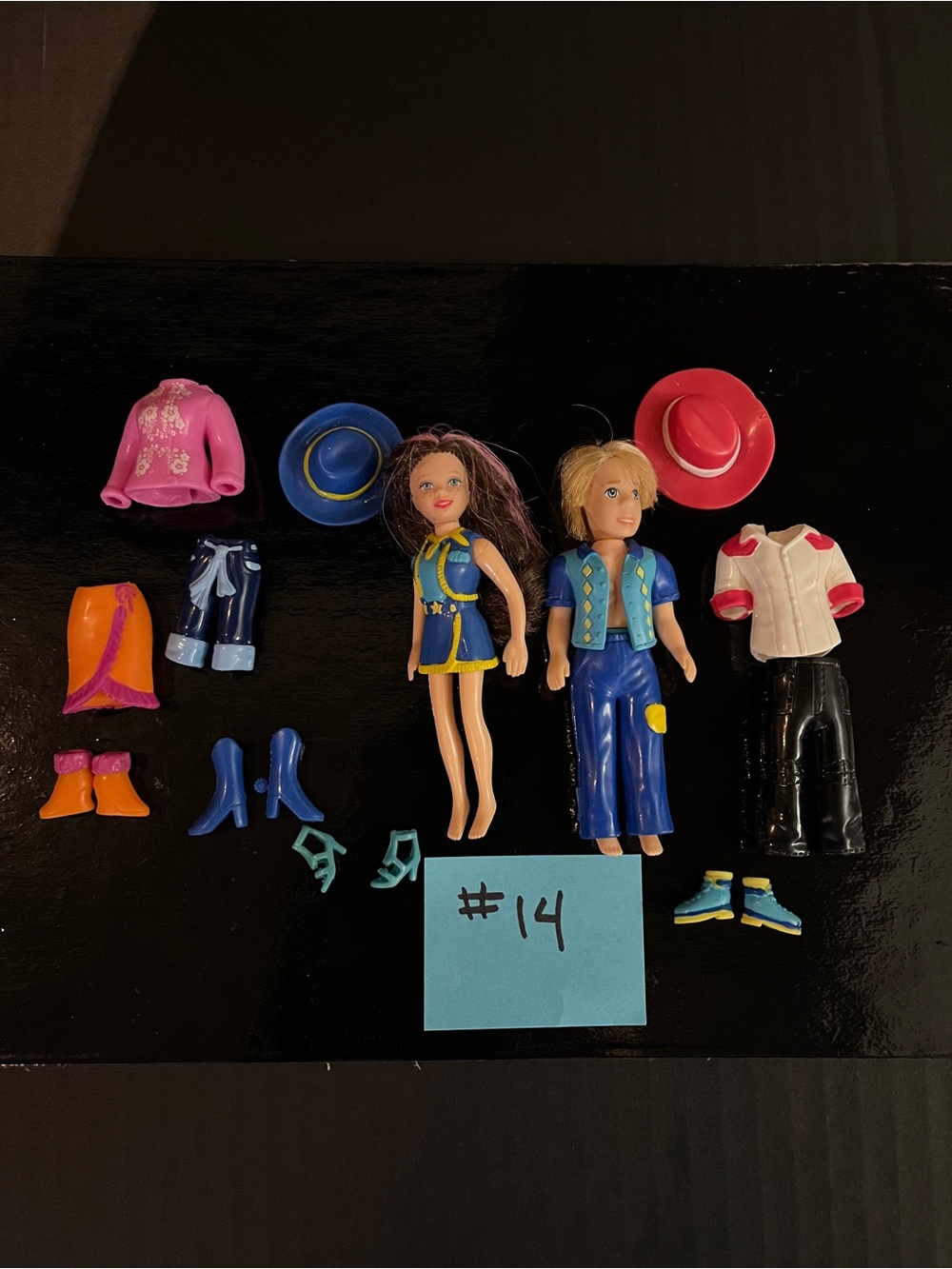 3 for $30 Polly Pocket and ? Dolls Pink & Blue Fashion Doll Outfit Set for Kids